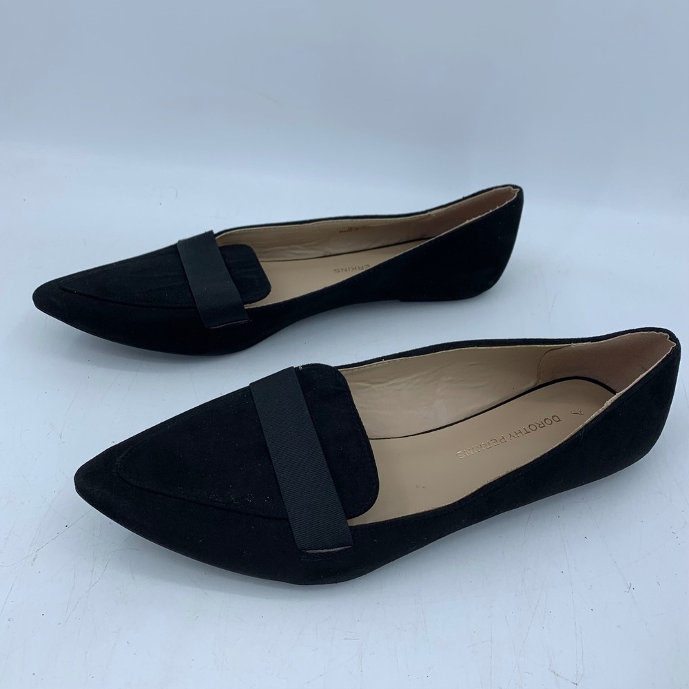Dorothy Perkins Womens 7 Pointed Toe Black Flat Business Casual Minimalist‎